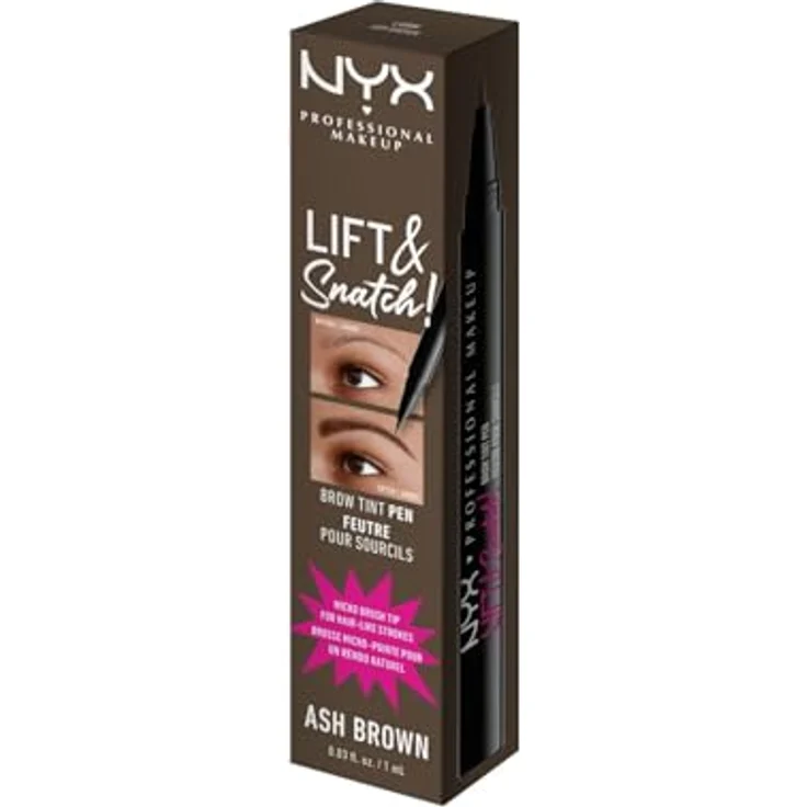 NYX Professional Makeup Lift&Snatch Brow Tint Pen, Augenbrauenstift mit präziser Korrektur, 06 - Ash Brown, 1 ml – Bild 4