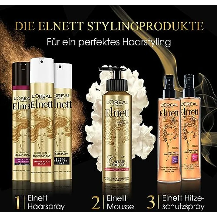 L'Oreal Paris Elnett L'Oreal Paris Elnett Creme de Mousse Volumen Haarfestiger 200 ml – Bild 6