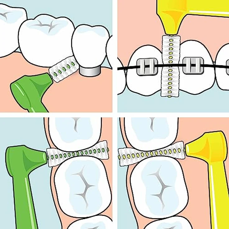 Tepe-Interdentalbürsten mit abgewinkeltem Kopf gelb Blister Interdentalbürsten – Bild 4