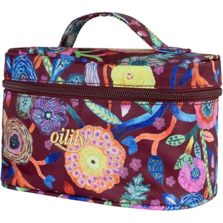Oilily Cila Beauty Case, Kosmetiktasche in Tawny Port mit geräumigem Hauptfach und praktischem Tragegriff – Bild 2