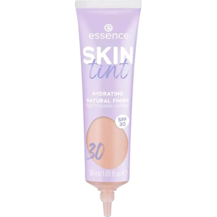 essence cosmetics SKIN tint Make-up, Nr. 30 Nude, feuchtigkeitsspendend, vegan, ölfrei, mit UVA- und UVB-Filter + SPF 30, 1er Pack (30ml)