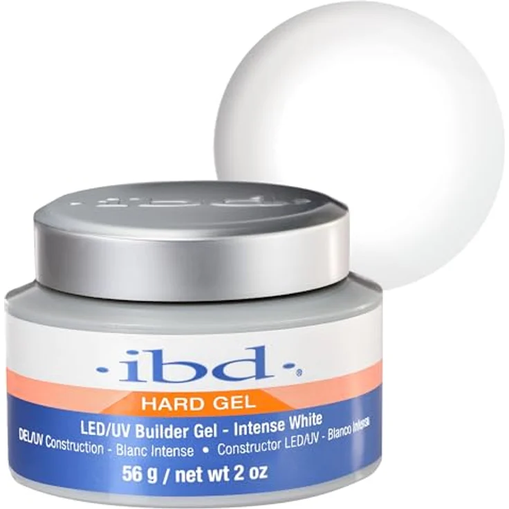 IBD Hard Gel – LED/UV Builder Gel Intense White, 56 g – schnelles Aushärten, selbstglättende Formel, formaldehyd- und toluolfrei, Made in USA – Bild 1