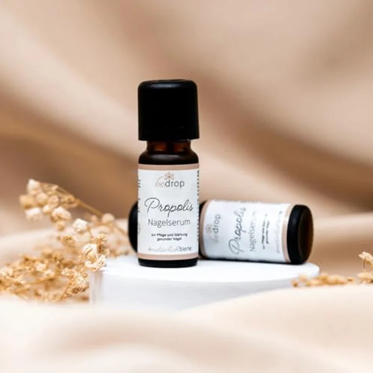 bedrop Propolis Nagelserum 10ml + Kapseln + Seife, Nagelpflege mit Propolis Teebaumöl Lavendelöl & weiteren Ölen, Nail Care Set – Bild 2