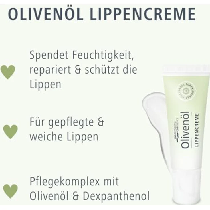 Dr. Theiss Olivenöl Lippencreme 10 ml, intensive Pflege für strapazierte Lippen – Bild 3