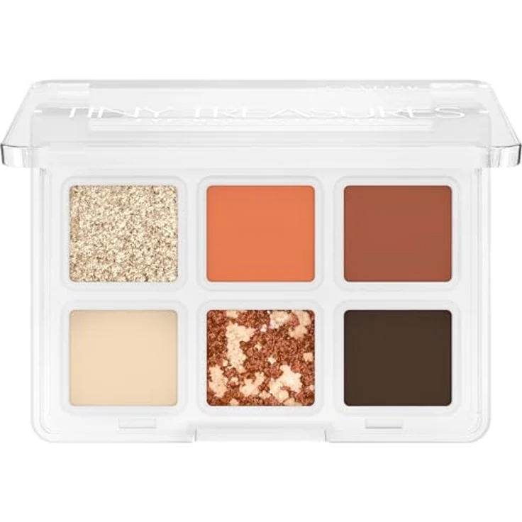 Catrice Tiny Treasures Eyeshadow Palette, Nr. 030 Orange, 6 Orange-Töne, schimmernd, glitzernd, vegan, ohne Mikroplastikpartikel, Nanopartikel frei, ohne Parfüm (4.2g) – Bild 1