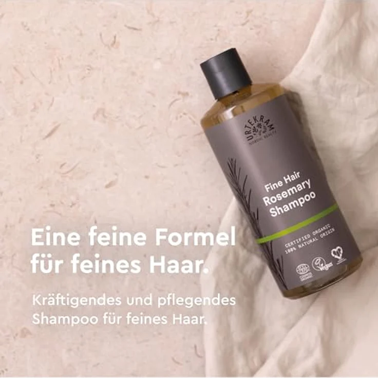 Urtekram Rosmarin Shampoo 250 ml Feines Haar – Bild 2