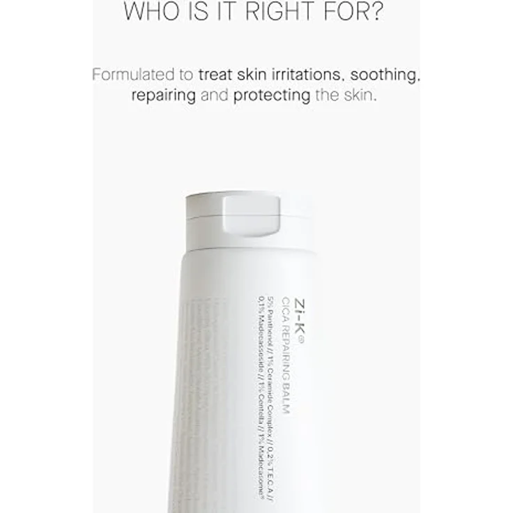 Transparent Lab ZI-K Cica Repairing Balm 100 ml, Regenerierender Balsam mit Centella Asiatica für sehr trockene und empfindliche Haut – Bild 5