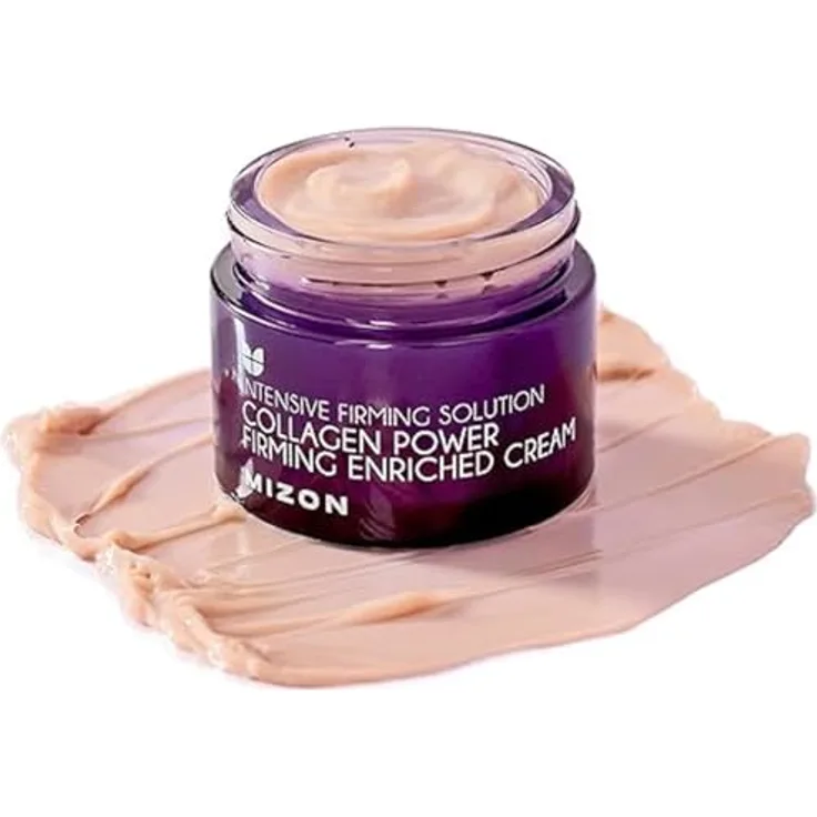 MIZON COLLAGEN POWER FIRMING ENRICHED CREAM, 50ml - Tiefenfeuchtigkeitsspendende Marine Kollagen Creme gegen Falten für glatte, jugendliche Haut