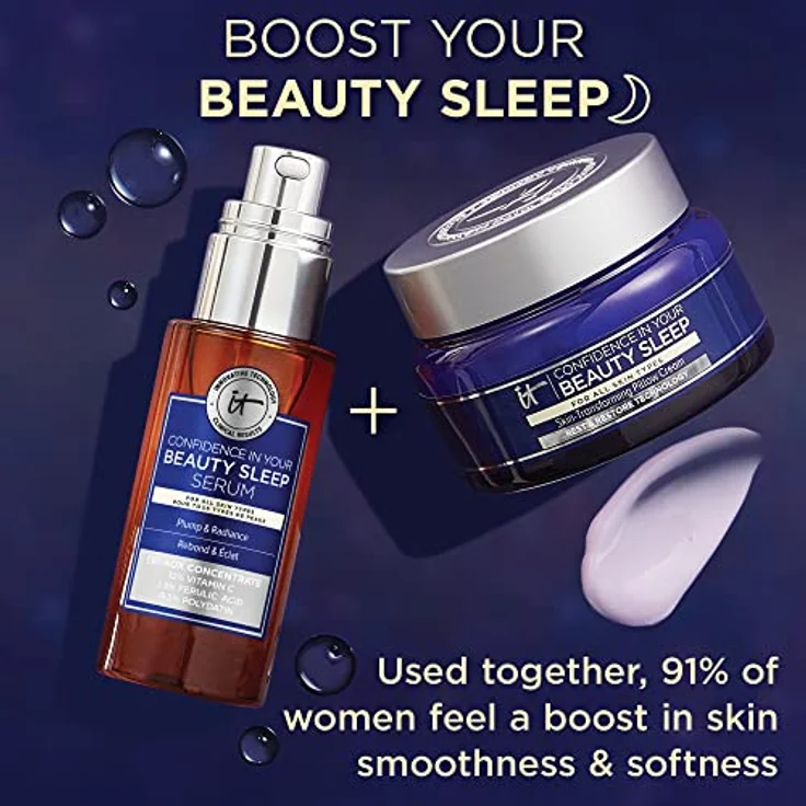 It Cosmetics Confidence, Gesichtsserum zur Nacht, 30 ml – revitalisiert die Haut, reduziert feine Linien und Falten – Bild 9