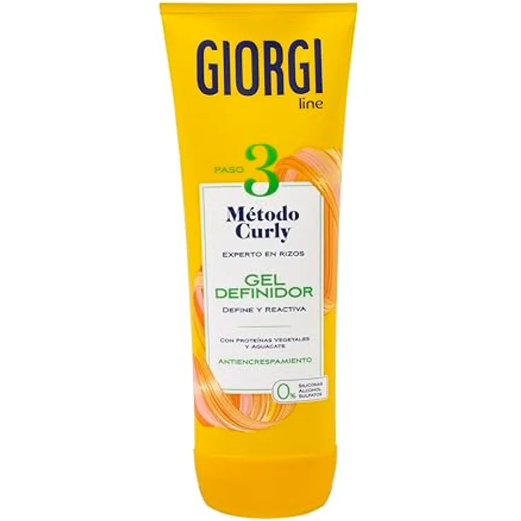 Giorgi Line Definiergel, Curly-Methode, spektakuläre Locken, 0% Alkohol, 0% Silikone, 0% Sulfate, mit pflanzlichen Proteinen und Avocado, 250 ml – Bild 1