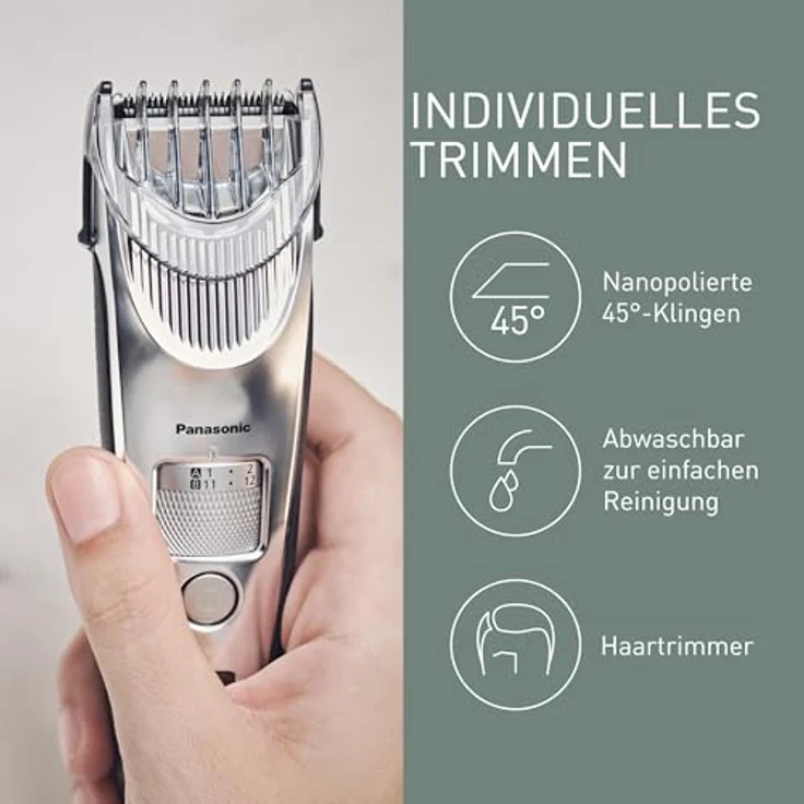 Panasonic WER9521Y1361 Ersatz-Trimmerklinge für ER-SC60 & ER-SC40, japanischer Edelstahl mit 45°-Klingen, langlebig und wasserfest – Bild 3