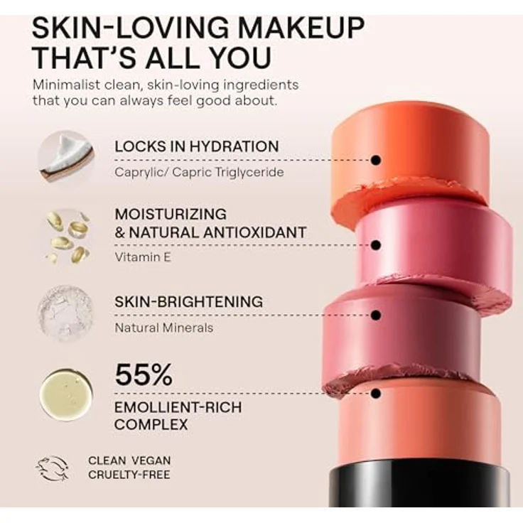Nudestix NUDIESOOM Blush, cremiger Rouge & Bronzer in der Farbe Poppy Girl, 7 g – Bild 4