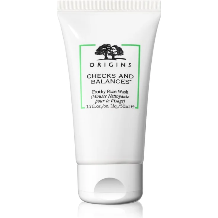 Origins Checks and Balances™ Frothy Face Wash, belebender Reinigungsschaum für Damen, 50 ml, sanfte Gesichtsreinigung, auch für empfindliche Haut geeignet