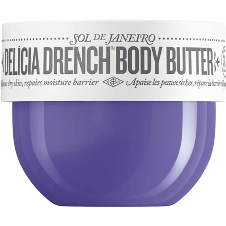 SOL DE JANEIRO DELICIA DRENCH BODY BUTTER 75 ml - Langanhaltende Feuchtigkeit, repariert die Hautbarriere, samtige Pflaume & Vanilleorchidee, vegan