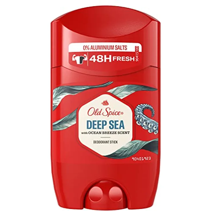 Old Spice Deep Sea Deo Stick für Herren 50 ml, 48 h Frische, 0 % Aluminiumsalze, keine weißen Rückstände und gelben Flecken