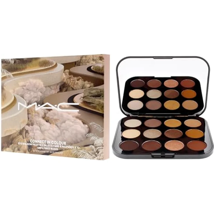 MAC Cosmetics Connect In Colour Eye Shadow Palette Unfiltered Nudes, 12 Farben Lidschattenpalette, 12,2 g für vielseitige Make-up-Looks – Bild 4
