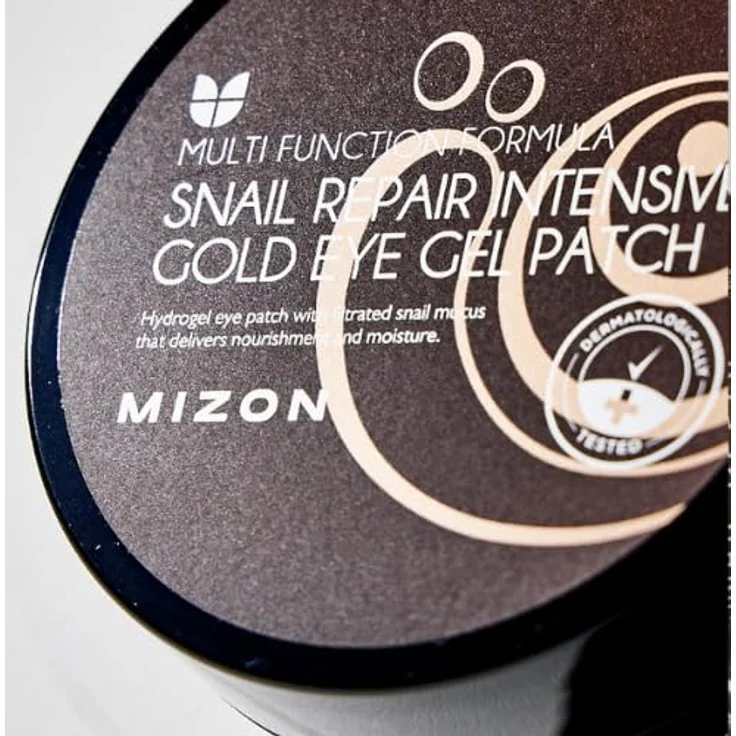 Mizon Multi Function Formula Snail Augenmaske, gegen Schwellungen und Augenringe mit Goldpuder, 60 x 1.4 g – Bild 4