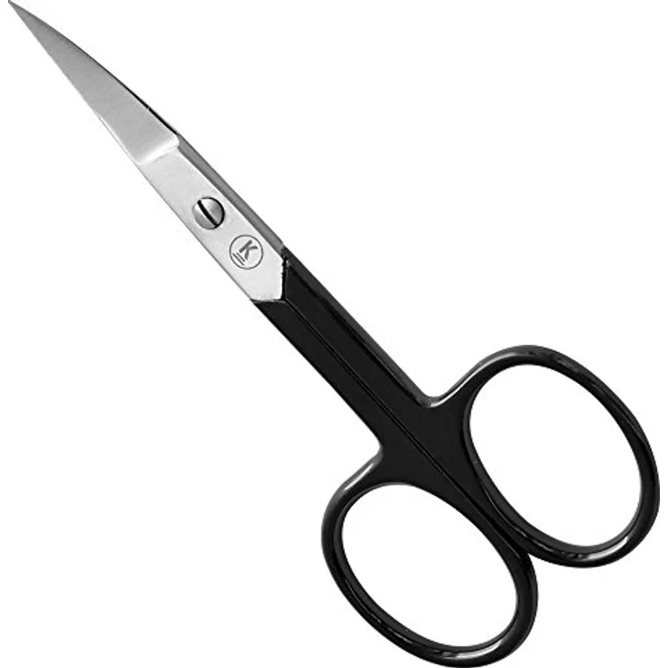 K-Pro Nagelschere Gebogen Spitz Scharf Edelstahl, rostfrei 1 Stück (Schwarz) – Bild 1