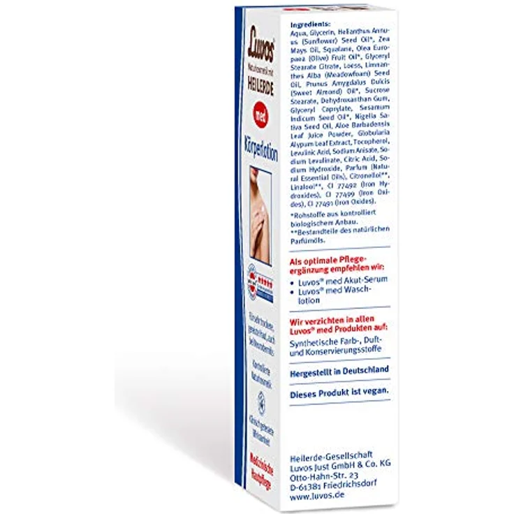 Luvos Heilerde med Körperlotion, 200 ml, medizinische Hautpflege für sehr trockene, gereizte Haut, Naturkosmetik – Bild 4