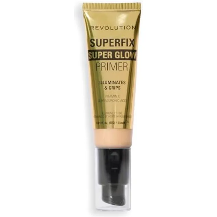 Revolution Superfix Super Glow, aufhellender Make-up Primer mit Hyaluronsäure und Vitamin C, 24 ml