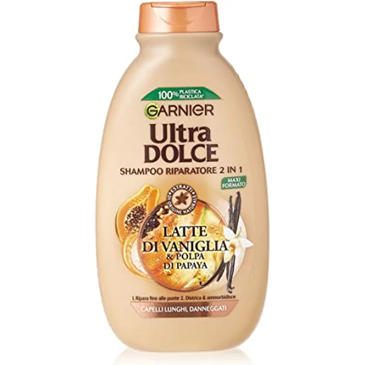 Garnier Ultra Dolce Shampoo mit Vanillemilch und Papaya-Fruchtfleisch, 300 ml, 1 Stück