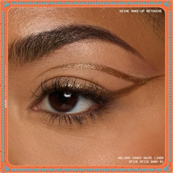 NYX PROFESSIONAL MAKEUP Candy Swirl Liner, Wasserfester Eyeliner mit flexibler Pinselspitze, Ideal für Anfänger, Farbe: Spice Spice Baby – Bild 4