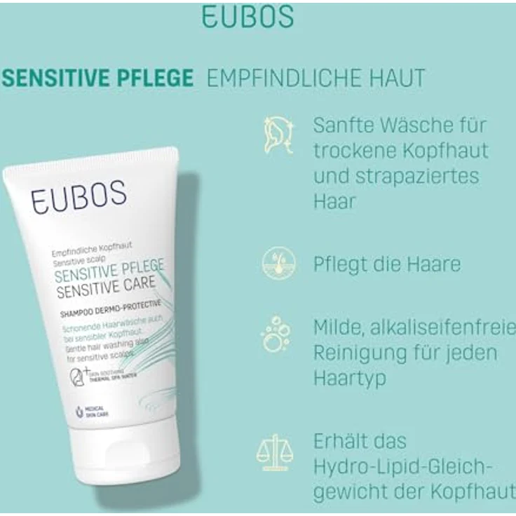 EUBOS SENSITIVE Shampoo Dermo Protectiv, 150 ml - sanfte Pflege für empfindliche Kopfhaut – Bild 3