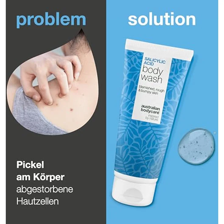 Australian Bodycare Salicylsäure-Duschgel gegen Pickel, für Rücken, Po & Brust – mit Niacinamid, Zink PCA & Glycerin, sanfte Tiefenreinigung – Bild 2