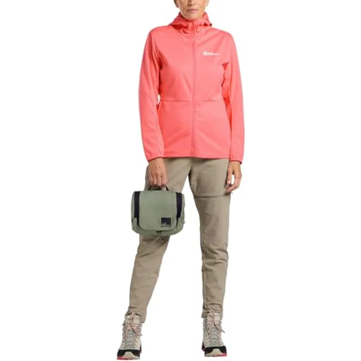 Jack Wolfskin Wandermood Washbag, strapazierfähige 5-Liter Kulturbeutel, grün – Bild 8