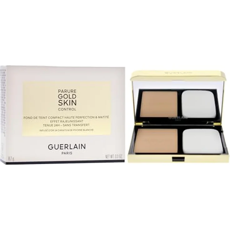 GUERLAIN Parure Gold Skin Control, mattierendes Kompakt-Make-up, Farbton 3N Neutral, 8,7 g – Bild 3