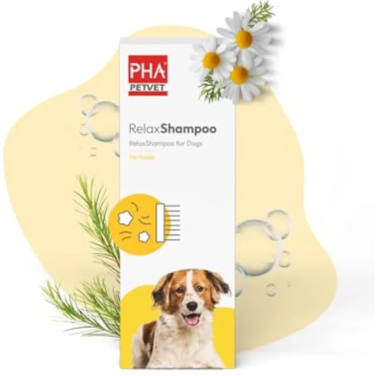 PHA Relax Shampoo Hund, 250 ml, für glänzendes Fell, hautfreundlich mit Kamille, leichte Kämmbarkeit, pH 7,5