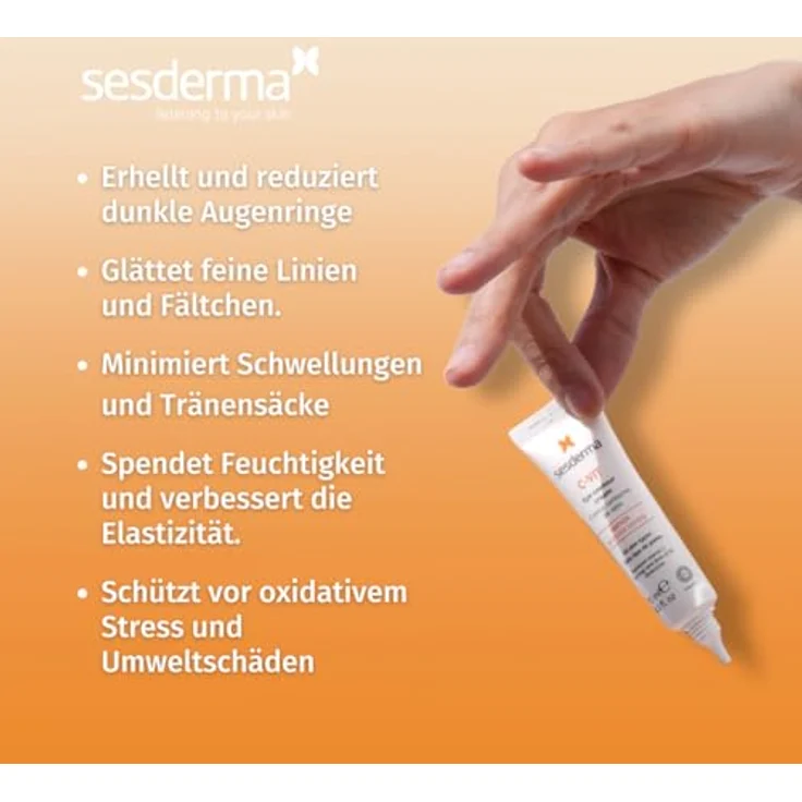 Sesderma C-VIT Augencreme 15ml – Regenerierende Pflege gegen Falten & Augenringe mit Vitamin C, Nanotechnologie und UV-Schutz – Bild 5