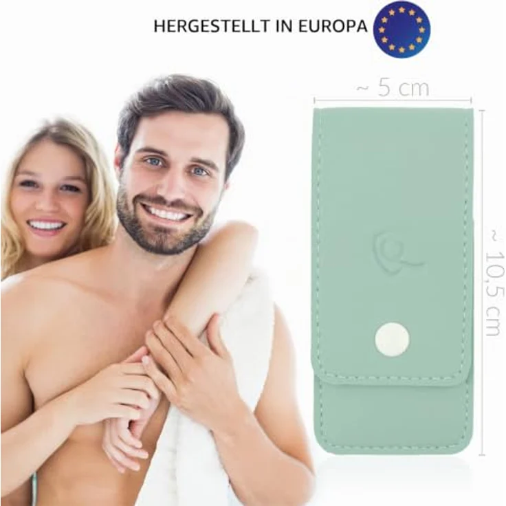 marQus Maniküre Set 4-teilig, komplettes Nagelpflegeset mit Solinger Saphirfeile, mintfarbenes Reise Nageletui – Bild 2