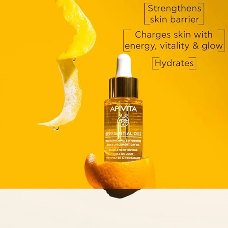 Apivita Beessential Oils Stärkendes & Feuchtigkeitsspendendes Hautergänzung Tagesöl 15ml - Verbessert die Schönheit der Haut, spendet Feuchtigkeit, stärkt die Hautbarriere – Bild 2