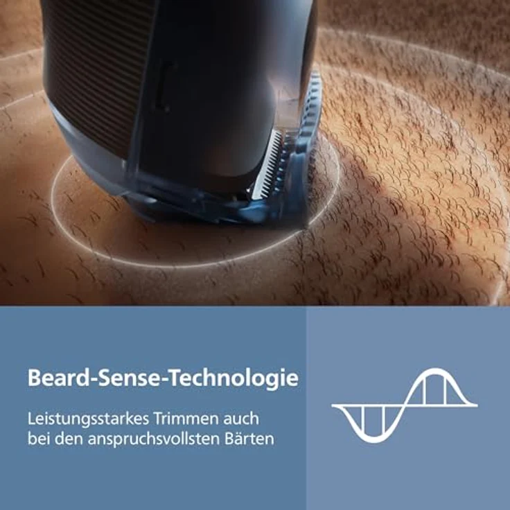 PHILIPS BT5765/15 Serie 5000 Bartschneider, selbstschärfende Metallklingen, 40 Schnittlängen, wasserfest, Lithium-Ionen-Akku – Bild 8