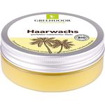 GREENDOOR natürliches Haarwachs matt 50ml, natural Style wax ohne Silikon Mineralöl Duftstoffe Parfum, Naturkosmetik hair styling mit Bio Kokosöl Bienenwachs Jojobaöl