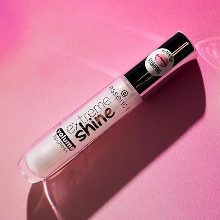 essence extreme shine volume lipgloss, Lip Gloss, Nr. 101 Milky Way, transparent, vergrößernd, strahlend frisch, glänzend, transluzent, vegan, ölfrei, ohne Alkohol (5ml) – Bild 6