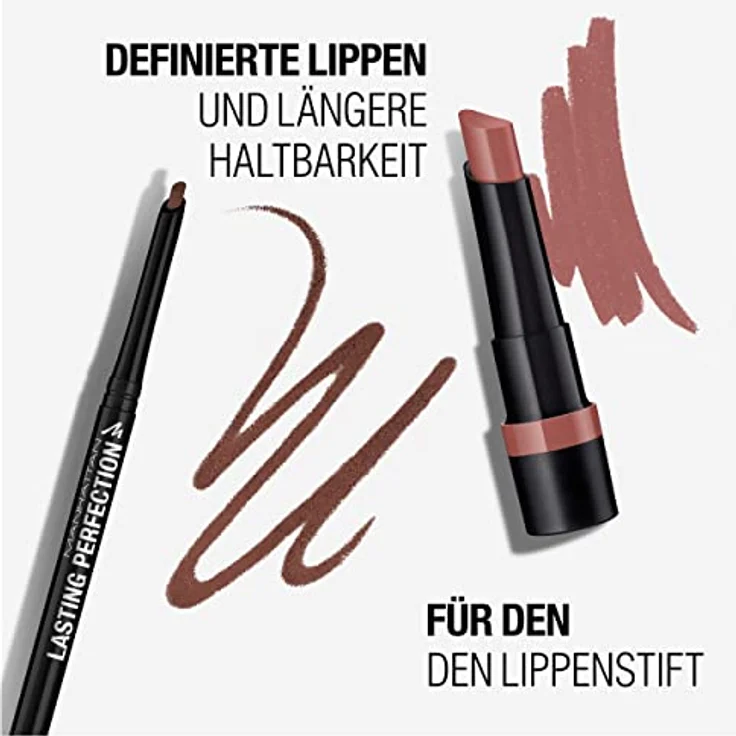 Manhattan Lasting Perfection Lipliner, Fb.94 F Penny Brown, langanhaltender und deckender Konturenstift, 2 g – Bild 4