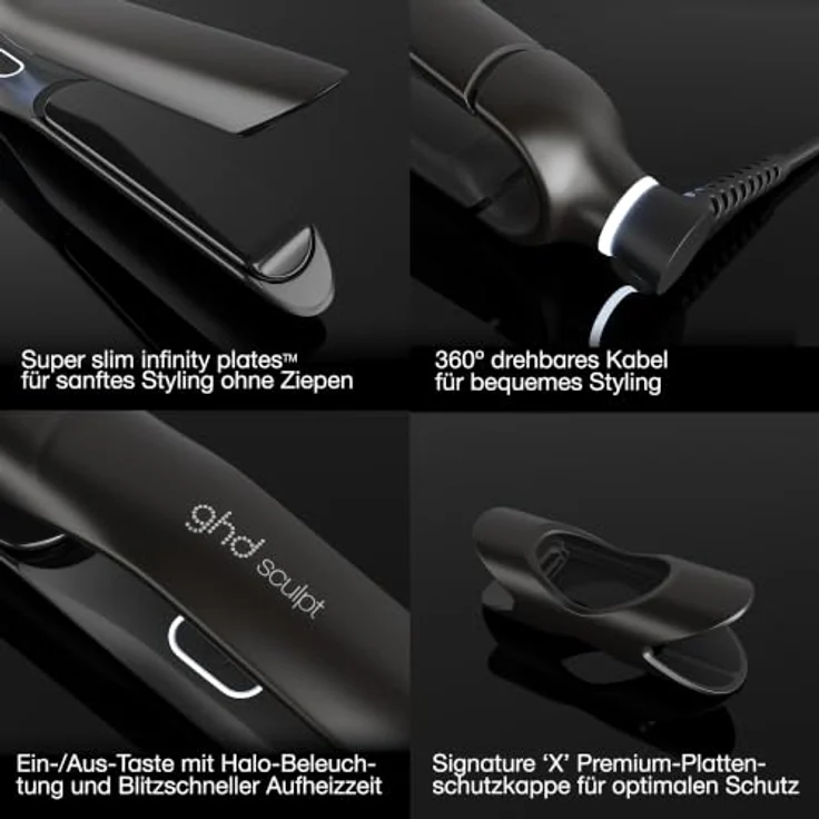 ghd Glätteisen sculpt™ interaktives, Schwarz, mit KI-gestützter Heat-Adapt Technologie für perfektes Styling ohne Haarschäden – Bild 7