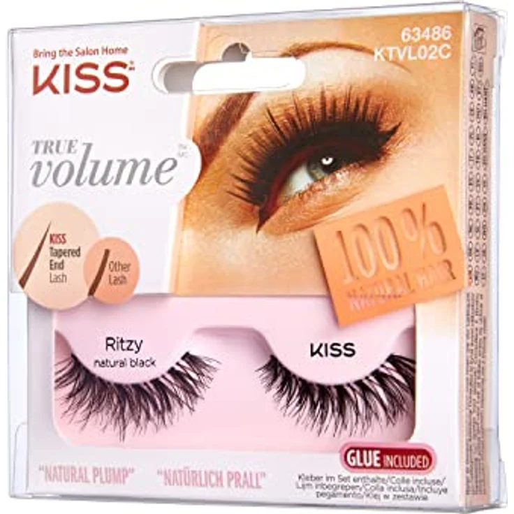 KISS True Volume Ritzy künstliche Wimpern Natural Black 2 St. – Bild 8