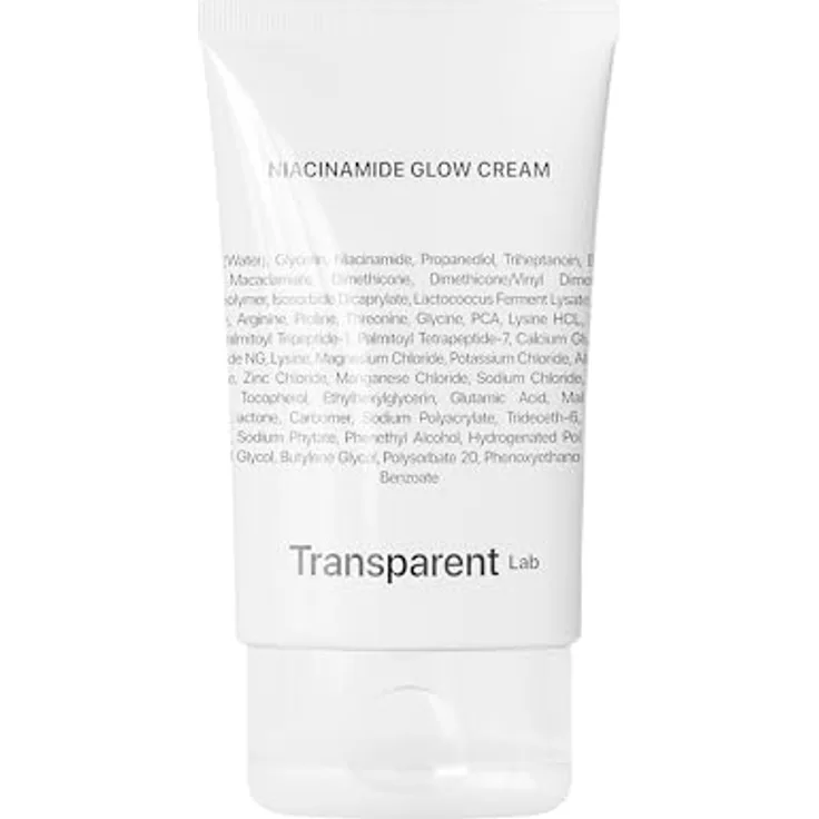Transparent Lab Niacinamide Glow Cream 50 ml, Gelcreme mit 5% Niacinamid zur Aufhellung und Verbesserung des Hauttons, feuchtigkeitsspendend