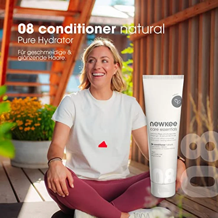 Newkee 08 Conditioner Natural, vegane Haarpflege mit Mandelöl und pflanzlichen Extrakten, 150 ml – Bild 2
