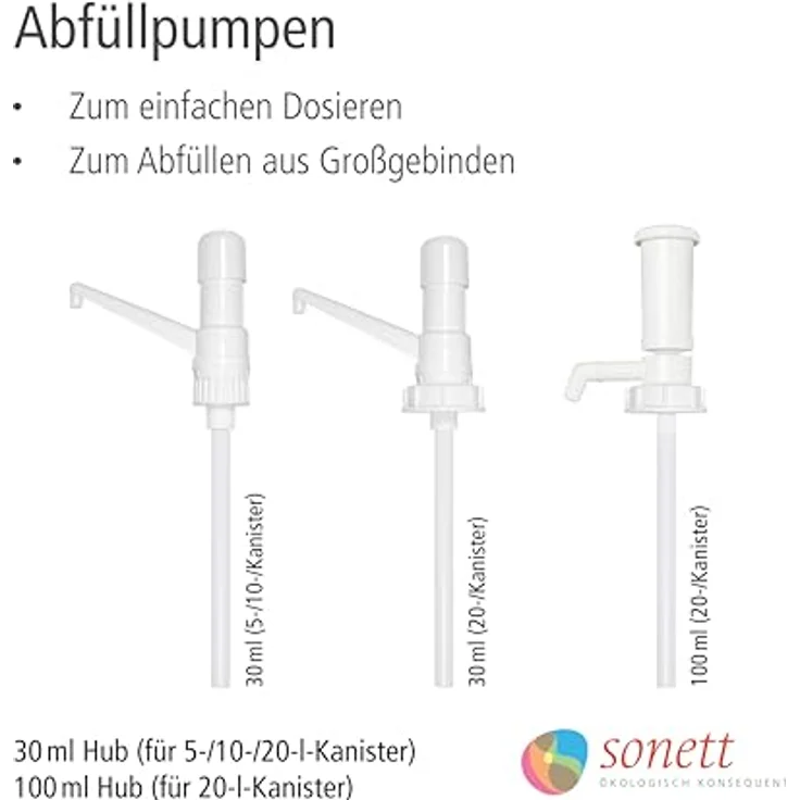 Sonett Abfüllpumpe für 5 u. 10l- Kanister 1St für Alle Hauttypen geeignet – Bild 3