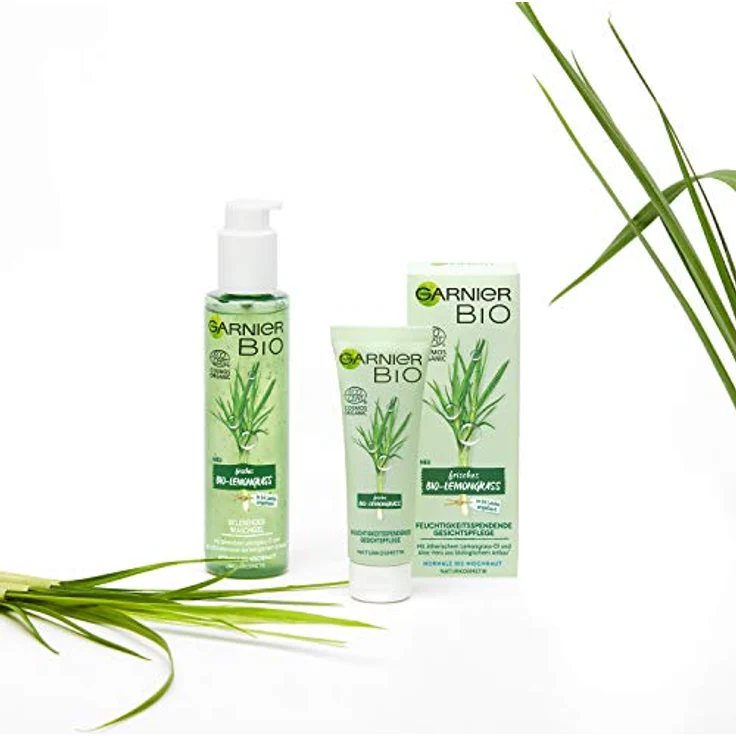 Garnier Bio Lemongrass Belebendes Waschgel, Naturkosmetik, Gesichtsreinigung mit Glycerin, ätherische Öle (2 x 150 ml) – Bild 4