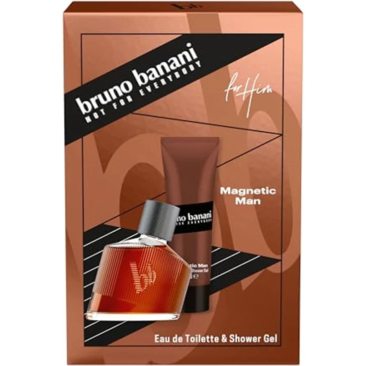 bruno banani Geschenkpackung Magnetic Man Eau de Toilette 30ml + Duschgel 50ml – Bild 1