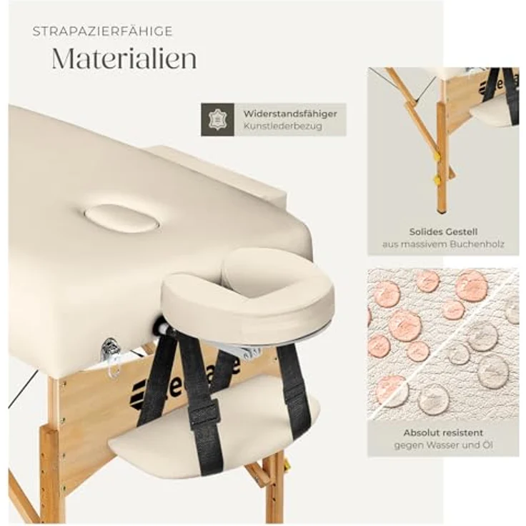 TecTake Massageliege Massagestuhl, 3 Zonen Massageliege – Bild 9