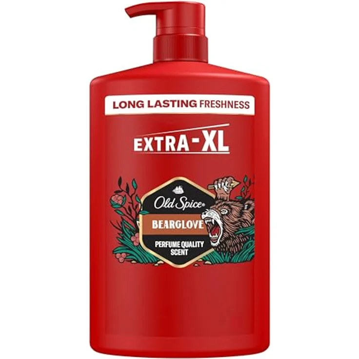 Old Spice Bearglove, 2-in-1 Duschgel und Shampoo für Haare und Körper, 1000 ml, frisch und pflegend – Bild 1