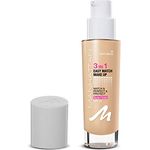 Manhattan 3in1 Easy Match Make-up, Flüssig Foundation für helle Haut mit LSF 20, Farbe Soft Beige 34, 1 x 30ml