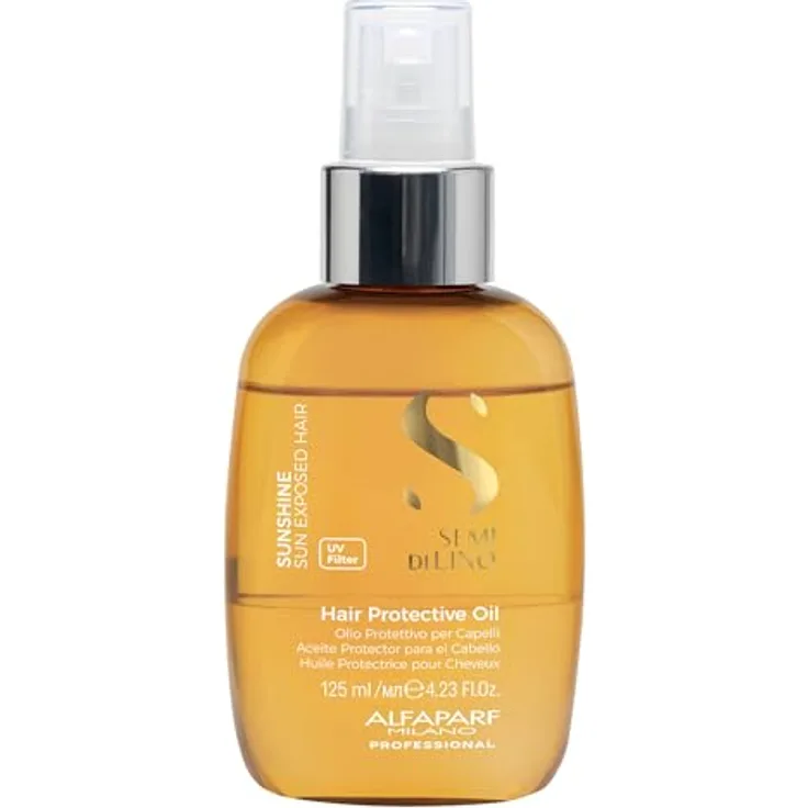 Alfaparf Milano Semi Di Lino Sunshine Hair Protective Oil, UV-Schutzöl für sonnengestresstes Haar, vegan, 125 ml