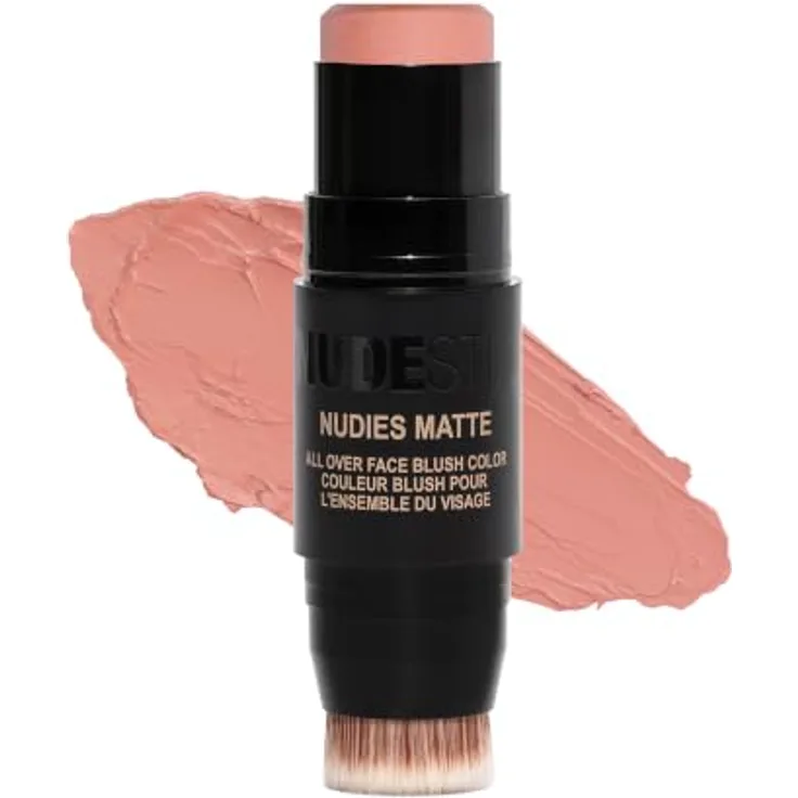 Nudestix Nudies Matte Blush Stick Bare Back, Creme Rouge Stick mit natürlichem Mattes Finish, langanhaltend, vegan – für Wangen, Augen & Lippen, 7g